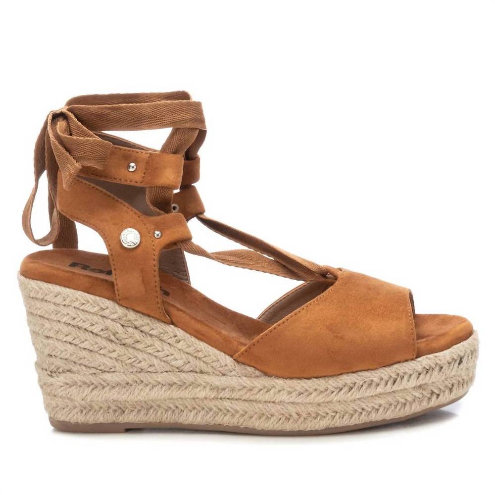 NEW XTI women's wedge sandals in camel
